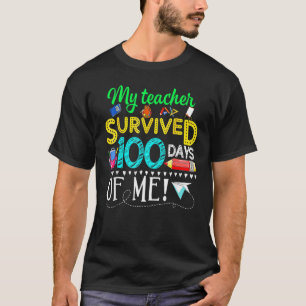 T-shirt Mon professeur a survécu 100 jours de moi drôle 10