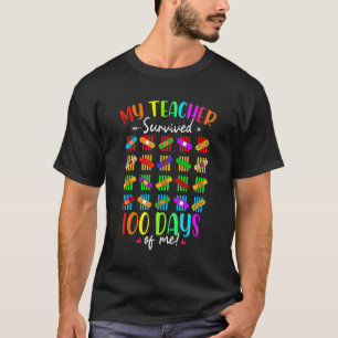 T-shirt Mon professeur a survécu 100 jours de moi drôle 10