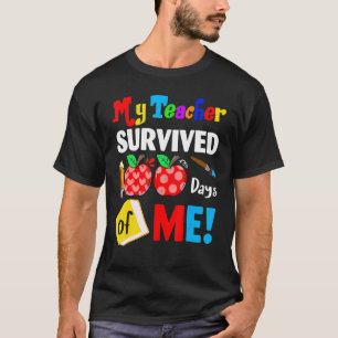 T-shirt Mon professeur a survécu 100 jours de moi drôle éc