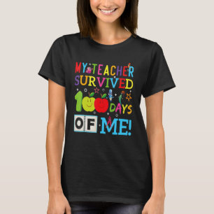 T-shirt Mon professeur a survécu 100 jours de moi drôle éc