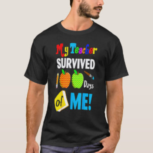 T-shirt Mon professeur a survécu 100 jours de moi drôle éc