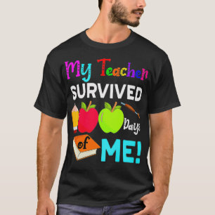 T-shirt Mon Professeur A Survécu 100 Jours De Moi Funny Sc