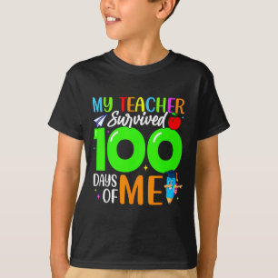T-shirt Mon professeur a survécu 100 jours de moi pour les