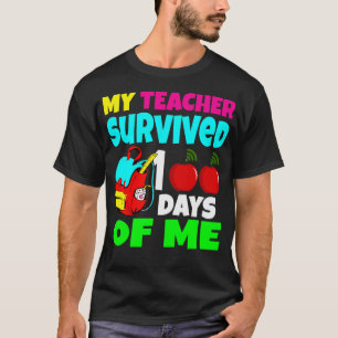 T-shirt Mon professeur a survécu à 100 jours de mon école