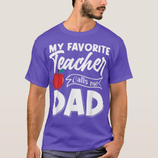 T-shirt Mon professeur préféré m'appelle Papa Fête des Pèr