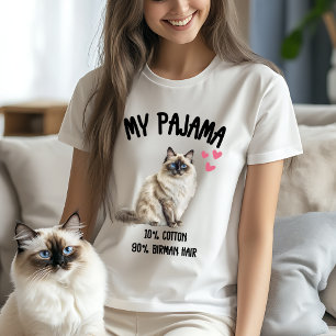 T-shirt Mon pyjama - 10% coton, 90% cheveux Birman