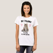 T-shirt Mon pyjama : 10% Coton, 90% Maine Coon Cheveux (Devant entier)