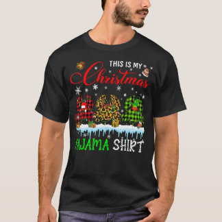 T-shirt Mon Pyjama Rouge Plaqué Père Noël Reindeer Elf C