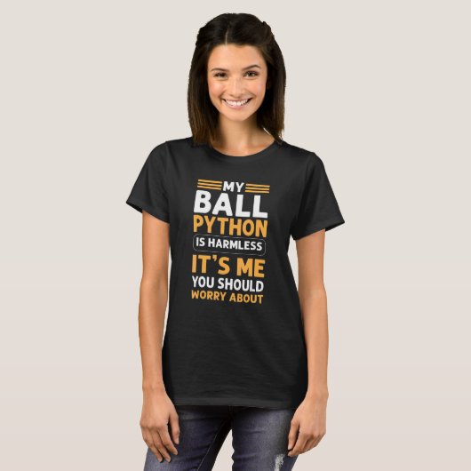T-shirt Mon Python Ball Est Un Bal Bal Royal Python Banana (Devant entier)