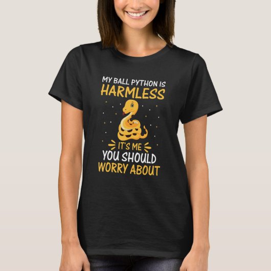 T-shirt Mon Python Ball Est Un Herpétologiste Inoffensif (Devant)