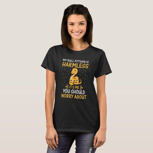 T-shirt Mon Python Ball Est Un Herpétologiste Inoffensif (Devant entier)