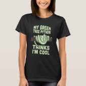 T-shirt Mon python d'arbre vert pense que je cite le serpe (Devant)