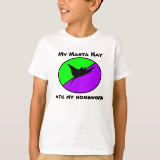 T-shirt Mon raie de Manta a mangé mon travail