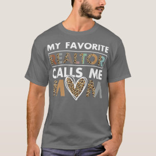 T-shirt Mon Realtor Favori M'Appelle Maman Empreinte de lé