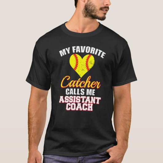 T-shirt Mon receveur préféré m'appelle assistant entraîneu (Devant)