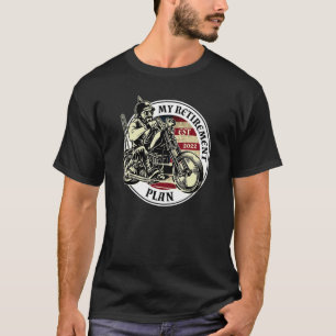 T-shirt Mon Régime De Retraite Moto Vélo Équitation Rider