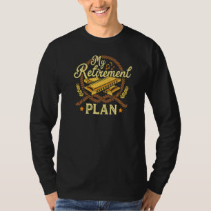 T-shirt Mon Régime De Retraite Musique Instrument Bouche O