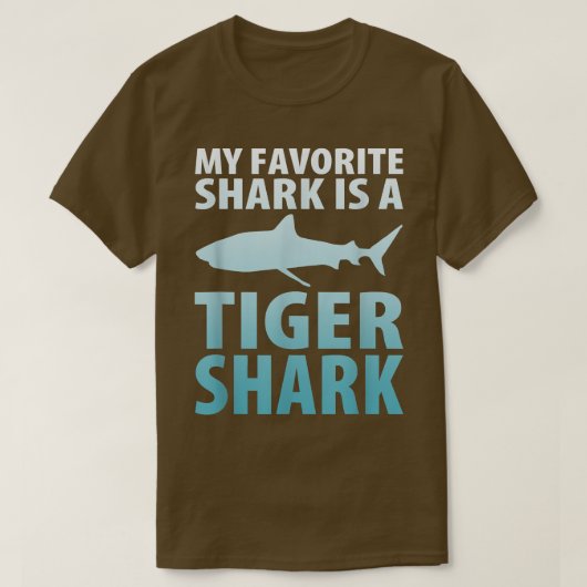 T-shirt Mon requin favori est un requin tigre Océan (Design devant)