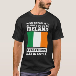 T-shirt mon rêve est toujours d'aller en Irlande irish roo