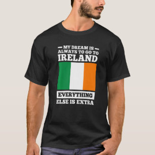 T-shirt mon rêve est toujours d'aller en Irlande irish roo