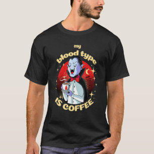 T-shirt Mon Sang Est Café Vampire Boire Café Ha