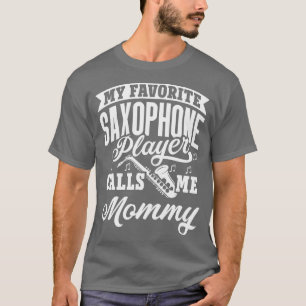 T-shirt Mon Saxophone favori me téléphone maman vinta