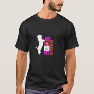 T-shirt Mon Scotty Chig est mon monde Scottish Terrier