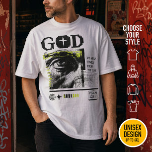 T-shirt Mon secours vient du Seigneur Psaume 121:2 retrowa