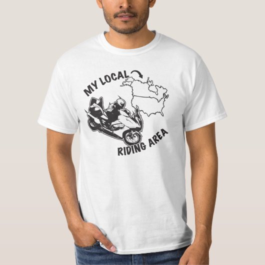 T-shirt Mon secteur de monte local - j'ai été partout (Devant)