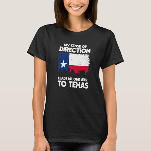 T-shirt Mon Sens De Direction Vers Le Texas Western 1 (Devant)