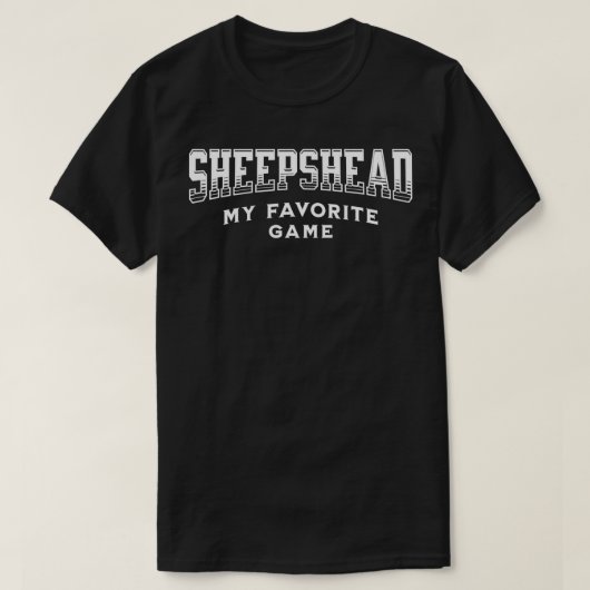 T-shirt Mon Sheepshead de jeu favori (Design devant)