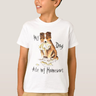 T-shirt Mon Sheltie a mangé mon travail
