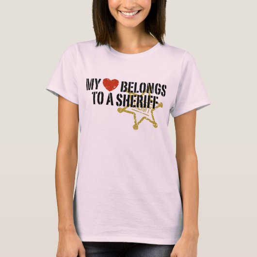 T-shirt Mon Sheriff de coeur (Devant)