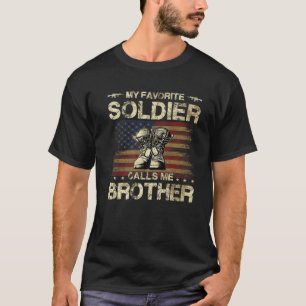 T-shirt Mon Soldat Préféré M'Appelle Frère Armée Fière