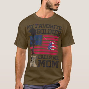 T-shirt Mon Soldat Préféré M'Appelle Maman Fière Maman Arm