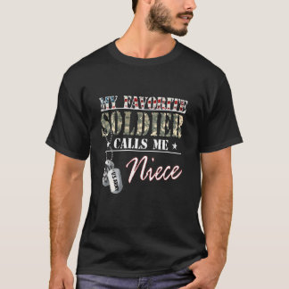 T-shirt Mon soldat préféré m'appelle nièce Famille militai