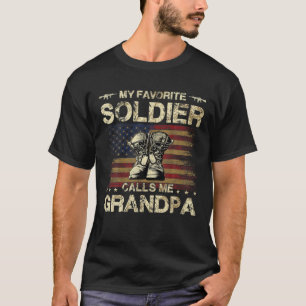 T-shirt Mon soldat préféré m'appelle Papy Fier de l'armé