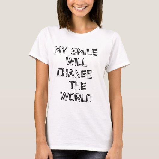 T-shirt Mon sourire changera le monde (Devant)