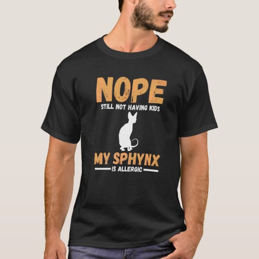 T-shirt Mon Sphynx Est Allergique (Devant)
