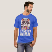 T-shirt MON SPIRIT ANIMAL Funny Raccoon Mème Manger Junk (Devant entier)