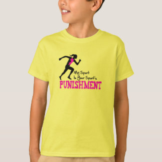 T-shirt Mon sport est votre punition sportive Chemise enfa
