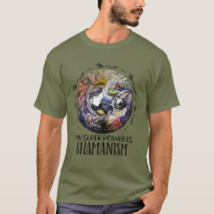 T-shirt Mon super pouvoir, c'est l'Tee des hommes du Shama