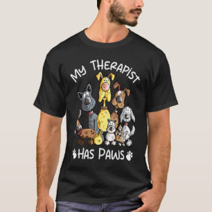 T-shirt Mon Thérapeute A Des Pâtes Pour Chien 1