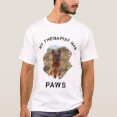 T-shirt Mon thérapeute a des pattes photo chien (Devant)