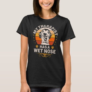 T-shirt Mon thérapeute a un nez humide Chien gris italien