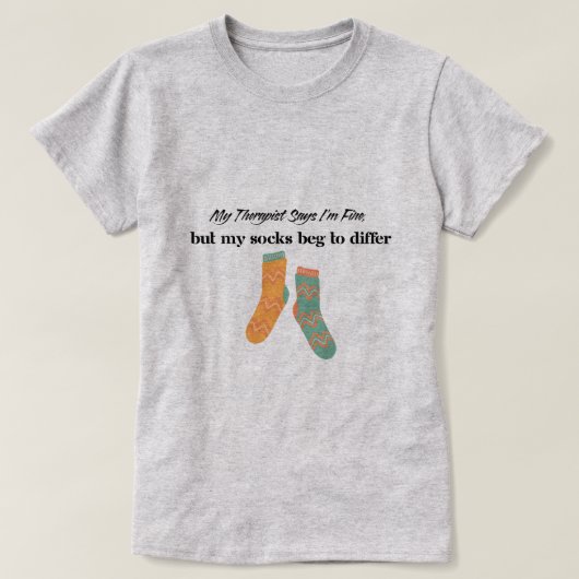 T-shirt Mon thérapeute dit que ça va (Design devant)