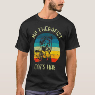 T-shirt Mon Thérapeute Mange Hay Rider Cheval Jockey Ho