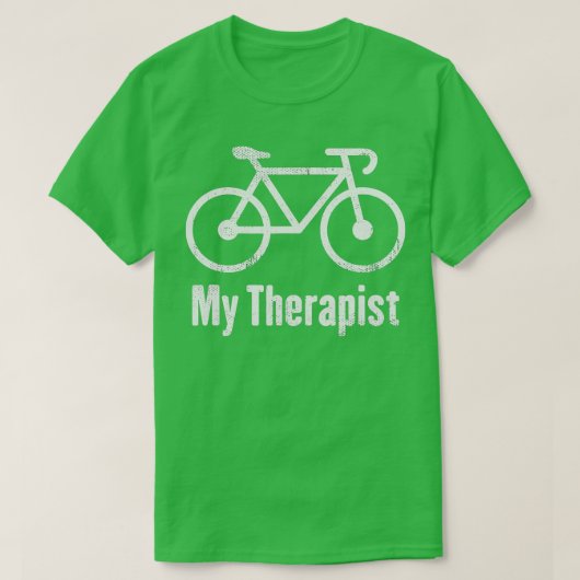 T-shirt Mon Thérapiste Bicycle Drôle Vélo équitation (Design devant)