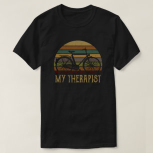 T-shirt Mon Thérapiste Drôle Vélo Rider Cycliste