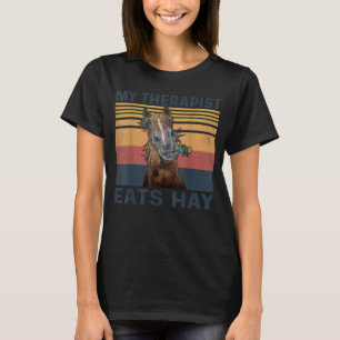 T-shirt Mon Thérapiste Mange Hay Horse